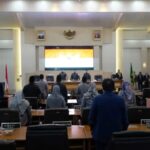 Suasana rapat paripurna dengan agenda pembentukan Pansus Perubahan Tatib DPRD Kabupaten Sukabumi, Senin (9/1/2023).