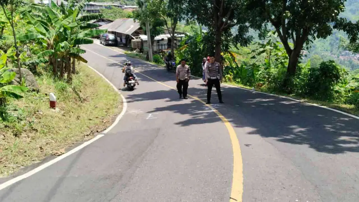 Pelajar SMP tewas, tabrakan maut di Puncak Habibi Sukabumi | Foto : Ist